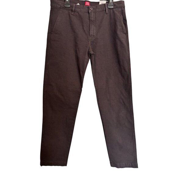 Levi’s XXChino’s Standard Taper Size 33/32 Navy NWT $69 Brown Stretch